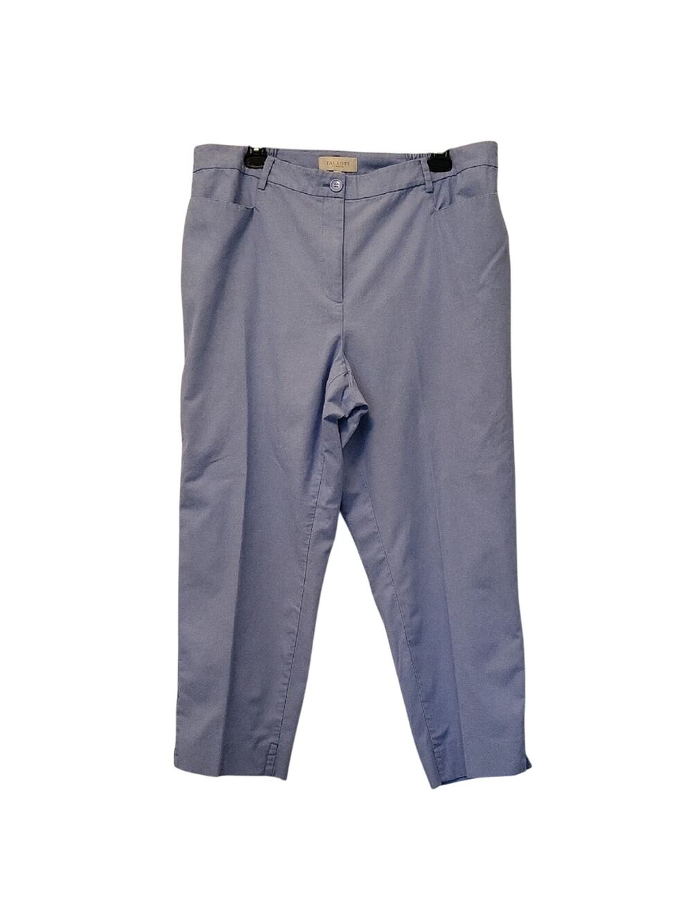 Talbots Plus Size 18W Light Blue Capri Pants Lightweight